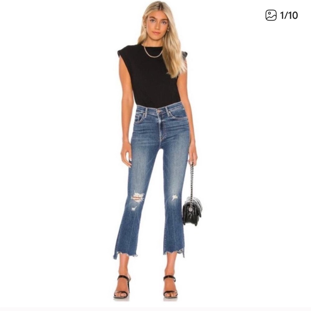 MOTHER Women's Step Crop Chew Jeans size 31 Dancing on Coals